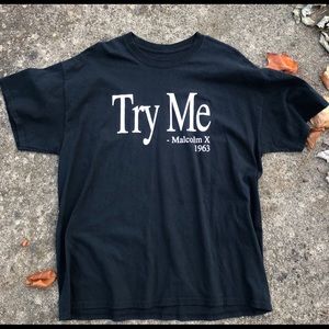 Vintage Malcolm X “Try Me” tee